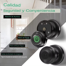 Cerradura de puerta F5 inteligente, dispositivo de seguridad con huella digital redonda