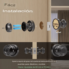 Cerradura de puerta F5 inteligente, dispositivo de seguridad con huella digital redonda